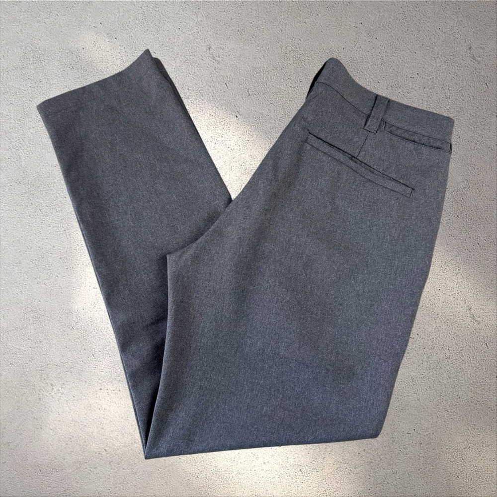 Bluffworks Mens Gramercy Pants Sz 31x30 Gray Tailored Fit Travel Minimalist Tech